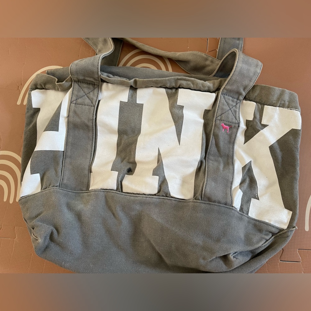 Vintage Victoria’s Secret PINK canvas tote bag in gray - Picture 7 of 8